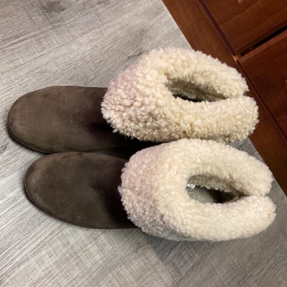 Ugg Platform Leather Ankle Boots Booties - Picture 3 of 6